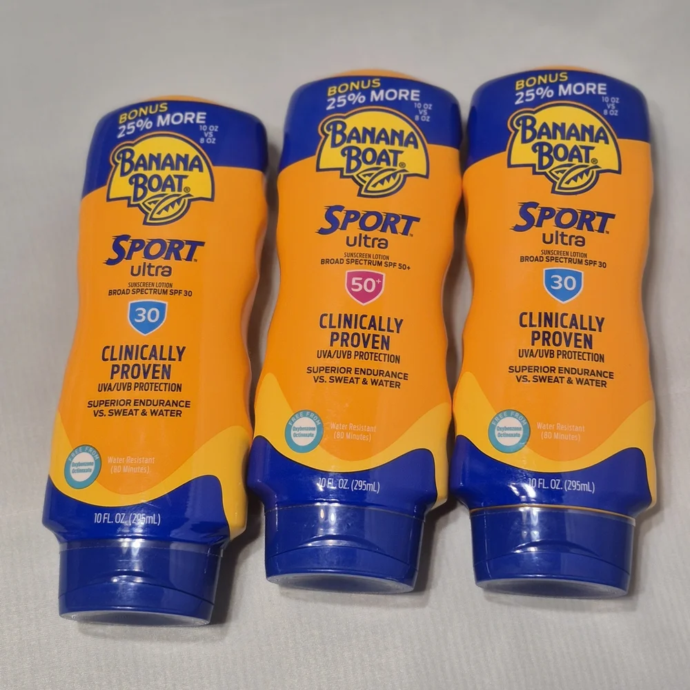 Banana Republic Sport Ultra Sunscreen (2) 30SPF (1) 50 SPF EXP 9/2026 & 10/2026-